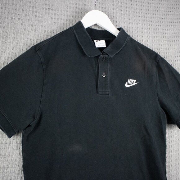 Nike White Tag Black Polo Button Up Shirt - Picture 3 of 7